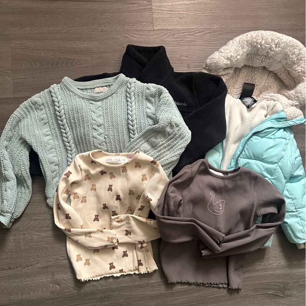 Zara Kids Mint Cable Knit Sweater